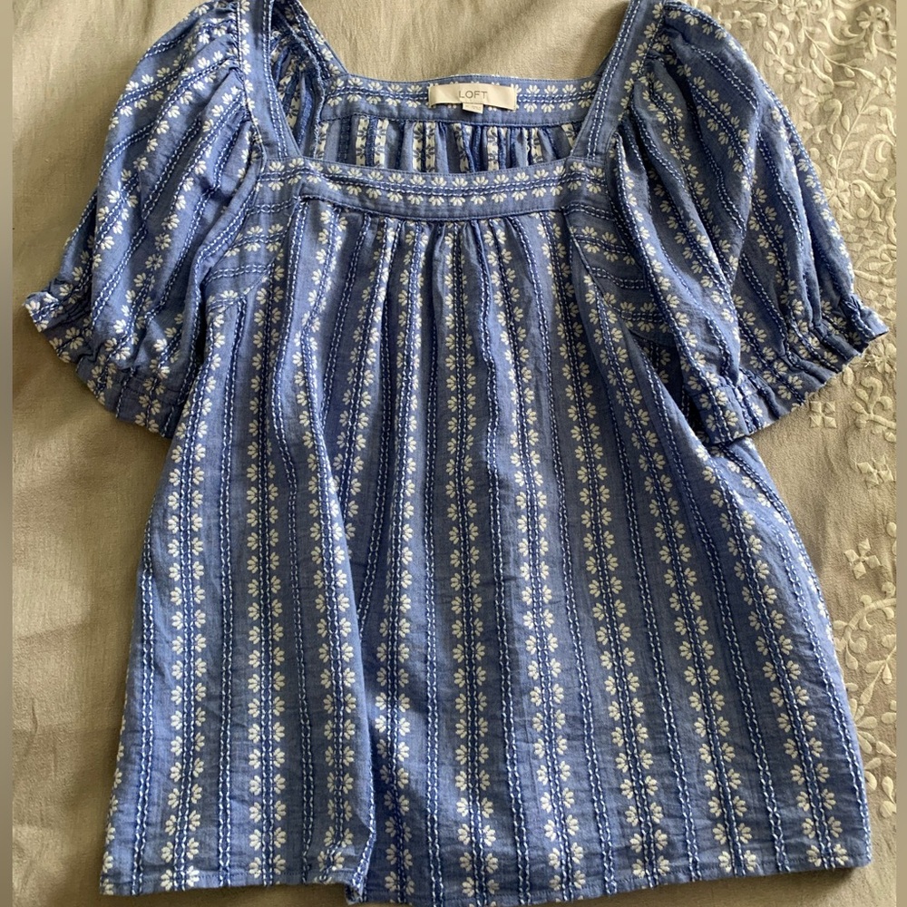 LOFT Embroidered Top